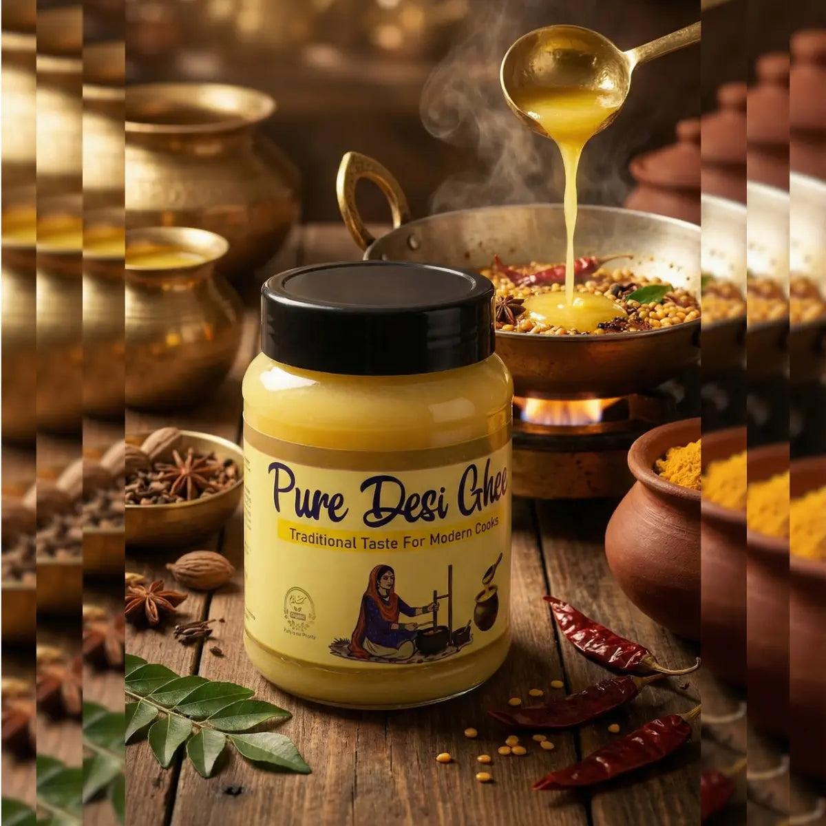 Desi ghee healthy cooking for roti daal, rice and sweets